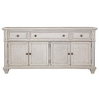 American Woodcrafters Sedona Off White Vintage Style 72-Inch Wood Tv Console