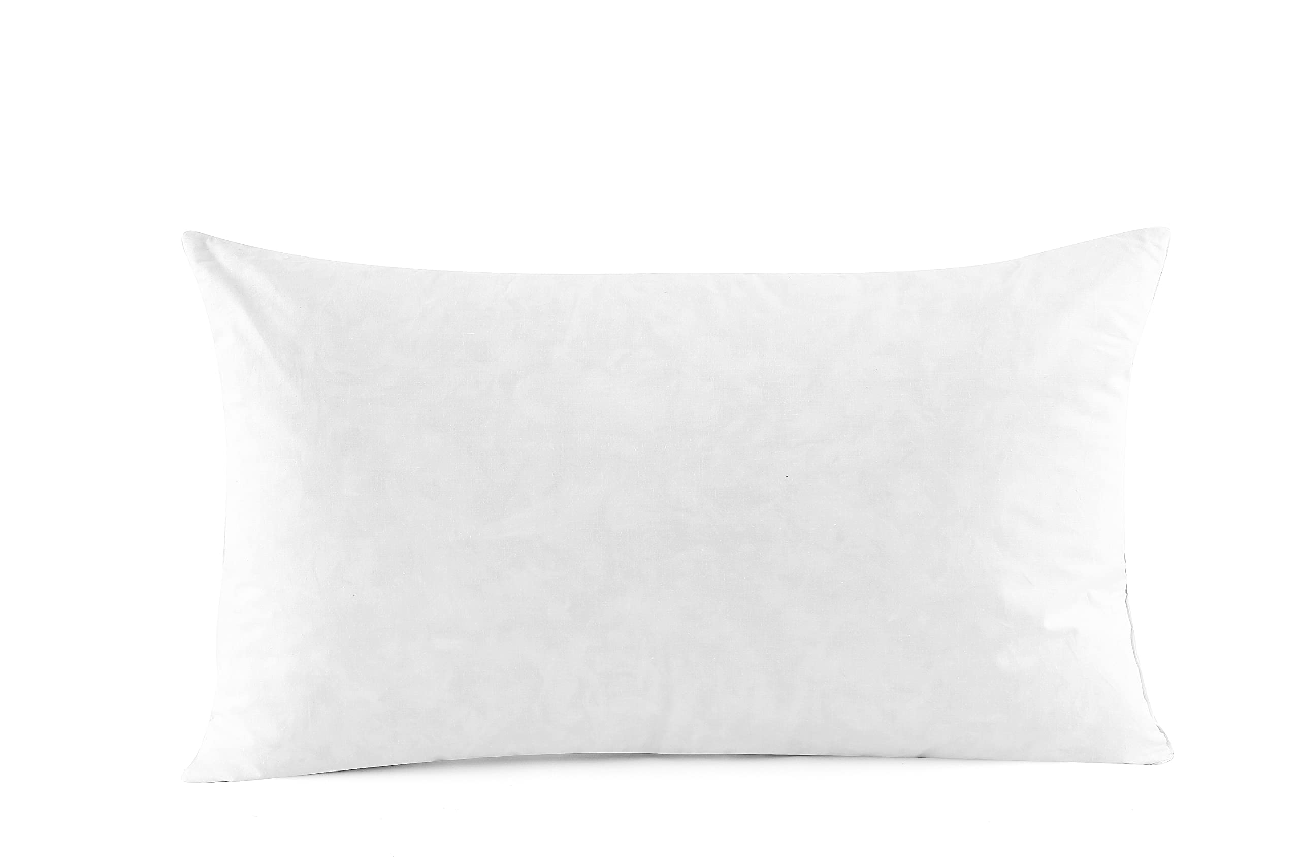 Snug&Cozy Luxury Goose Down Feather Pillow Inserts - 12X20In, Double Layered Down-Proof Design, Ultra-Soft Cover, High Fill Weig