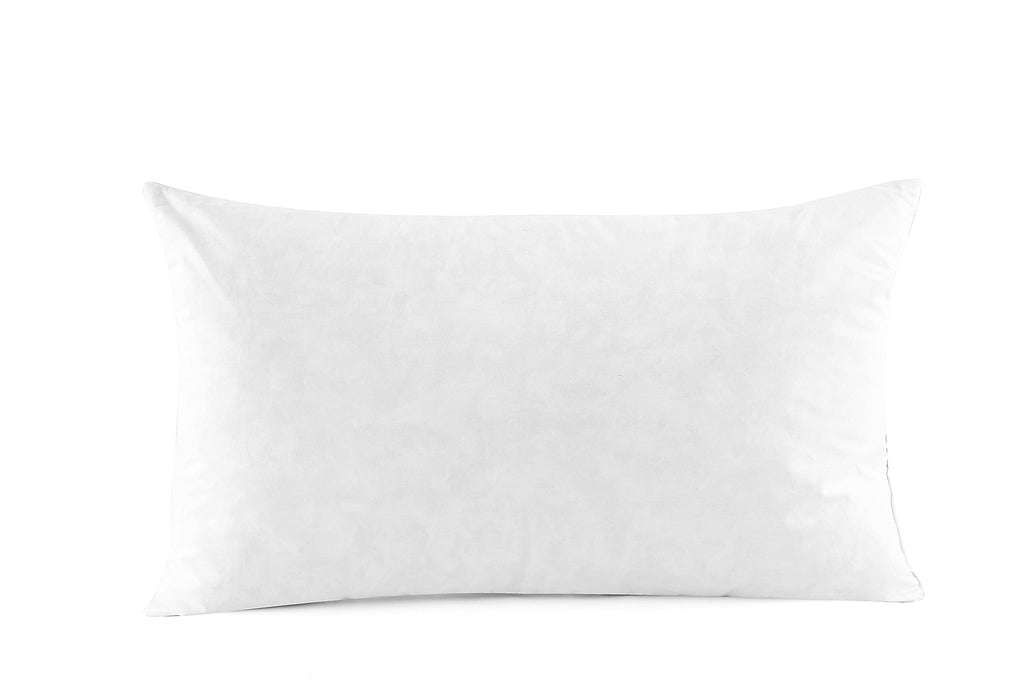 Snug&Cozy Luxury Goose Down Feather Pillow Inserts - 12X20In, Double Layered Down-Proof Design, Ultra-Soft Cover, High Fill Weig
