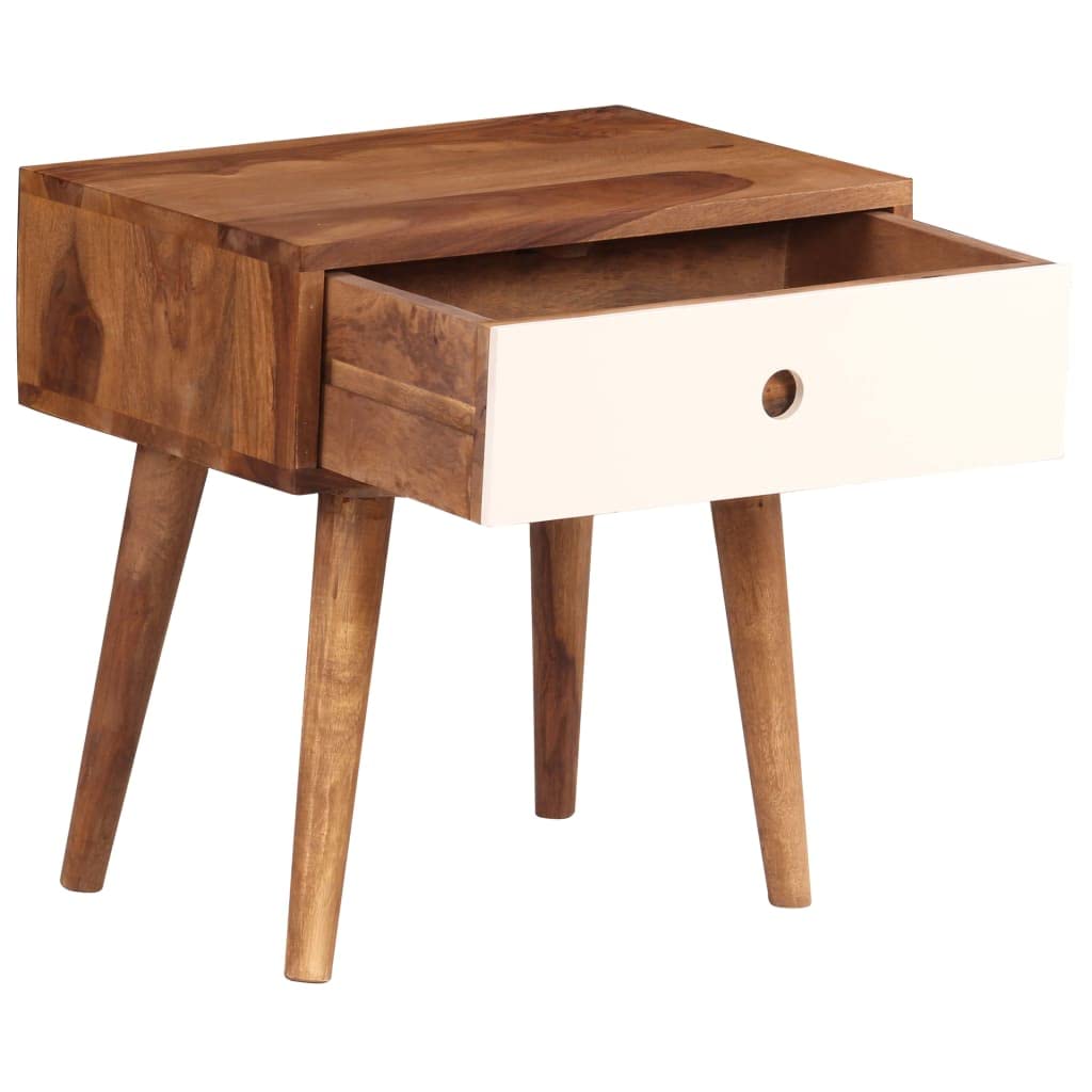 vidaXL Bedside Table Solid Sheesham Wood