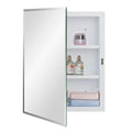 IDYLLOR Plastic Medicine Mirror Cabinet for Bathroom 16 x 26 inch, Surface and Recessed Mount