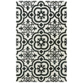 Rizzy Home Alora Decor Neo 7'6"X9'6" Scroll Ivory/Black Hand-Tufted Area Rug