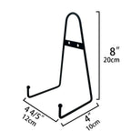 Artliving 8 Inch Large Black Metal Wall Mount Display Easel Plate Hanger Vertical Plate Stand Holders Picture Frame Stand For Wa