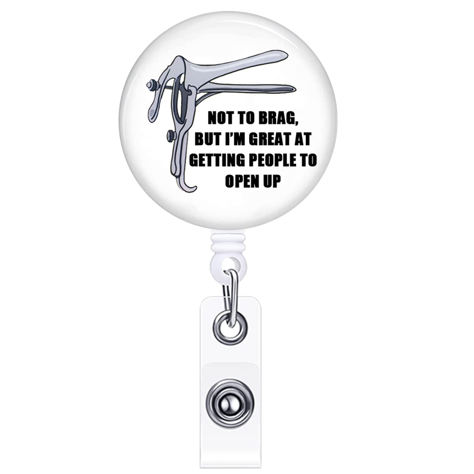 Badge Reel Retractable With Alligator Clip Funny Id Badge Holder Nurse Doctor Teacher Student Medical Office Name Badge Accessor