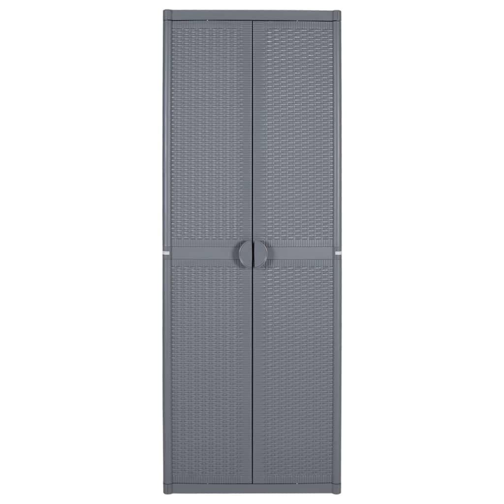 vidaXL Gray Garden Storage Cabinet - Thumbnail 2