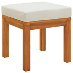 Vidaxl Solid Acacia Wood Patio Stools With Cushions, 2 Pcs - Comfortable And Durable Outdoor Seating Solution For Garden, Terrace, Or Patio