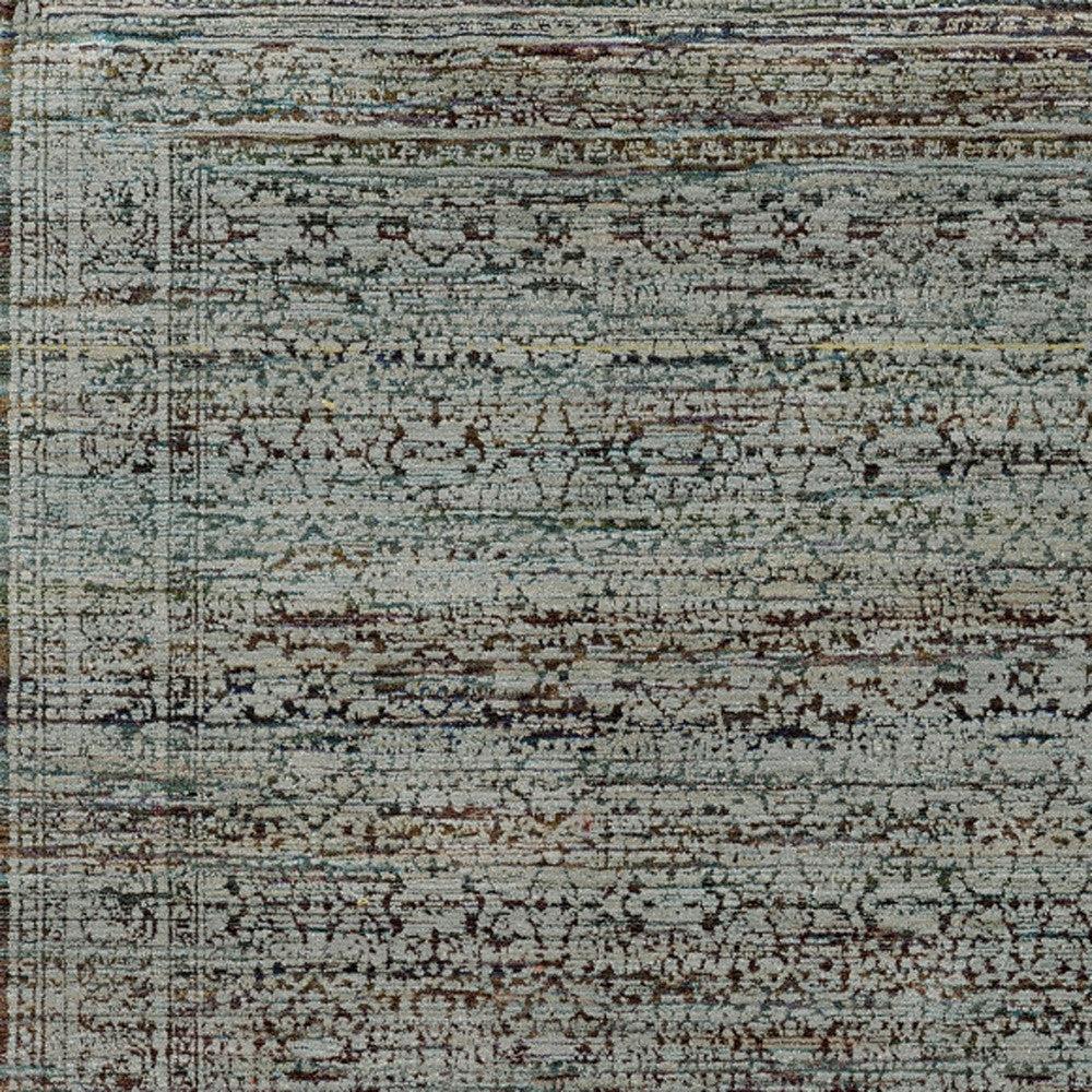 HomeRoots 510020 9 x 12 ft. Blue & Purple Oriental Power Loom Stain Resistant Rectangle Area Rug