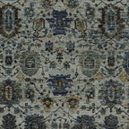 HomeRoots 510067 10 x 13 ft. Blue & Navy Oriental Power Loom Stain Resistant Rectangle Area Rug