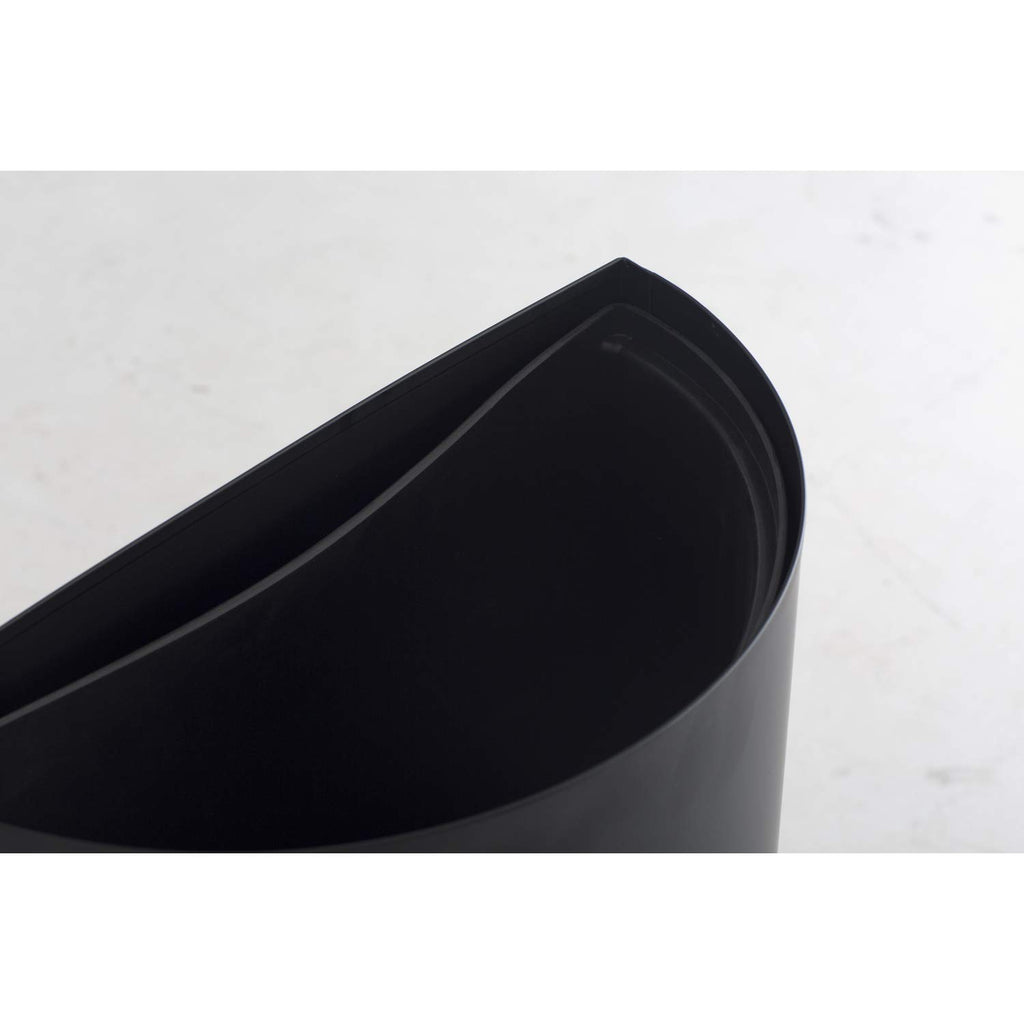 Mixx Recycling Center, Half-Round Plastic Liner, 21 Gallons Black Color