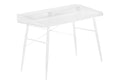 Monarch Specialties I 7535 Computer Desk, Home Office, Laptop, Storage Shelves, 48 L, Work, Metal, Laminate, White, Contemporary