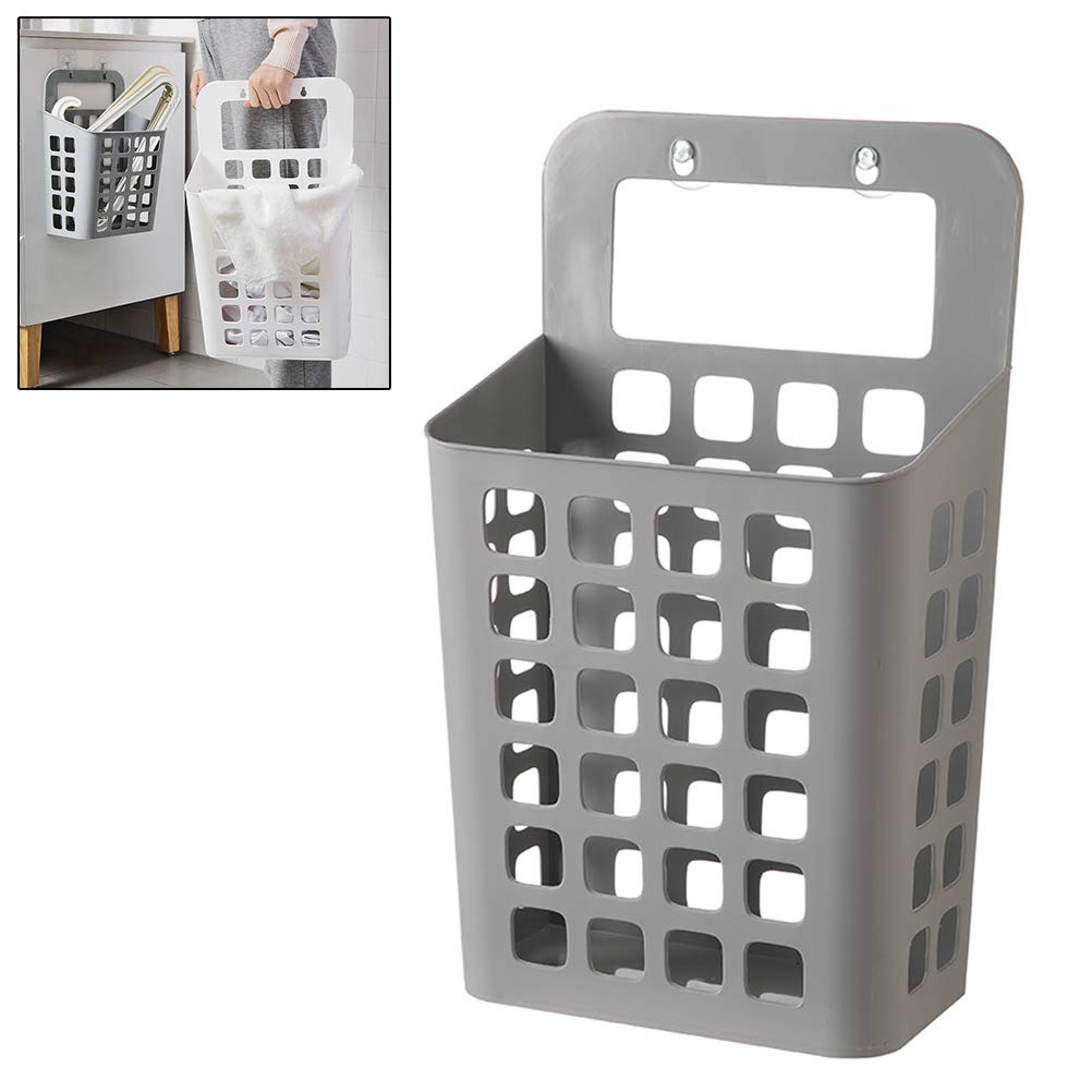 WallMounted Laundry Basket Dirty Clothes Organizer Laundry Bag Hollow Household Storage Basket