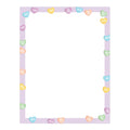 Valentine Candy Hearts Letterhead / 50 Sheets / 8.5' X 11' Valentines Day Paper/Conversation Hearts Decorative Stationery