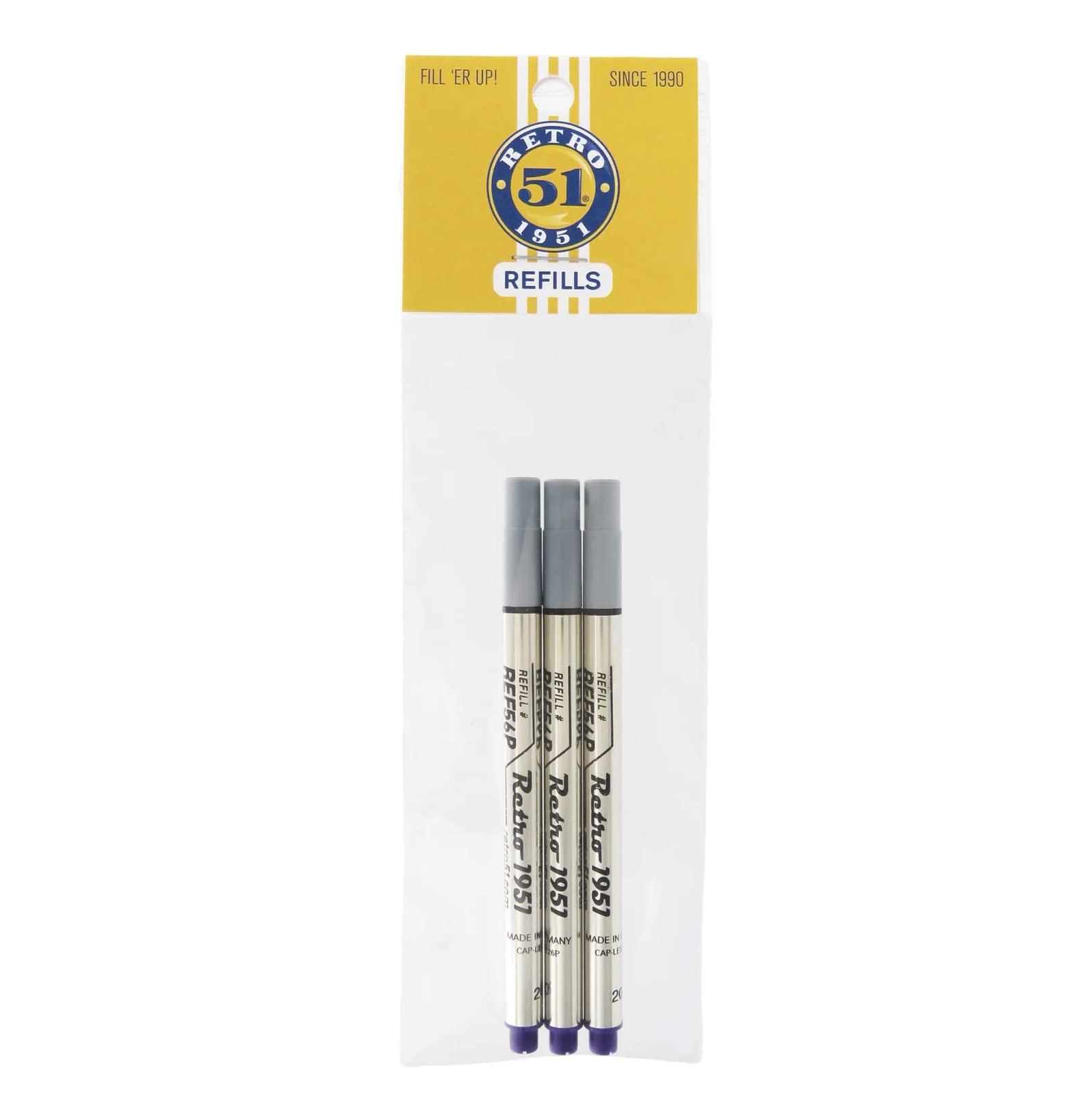 Retro 1951 Fountain Pen Refills, Purple, 3-Pack (Ref56P-B)