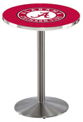 Holland Bar Stool Co. L214-36 Stainless Steel Alabama Pub Table with 36 Dia. top