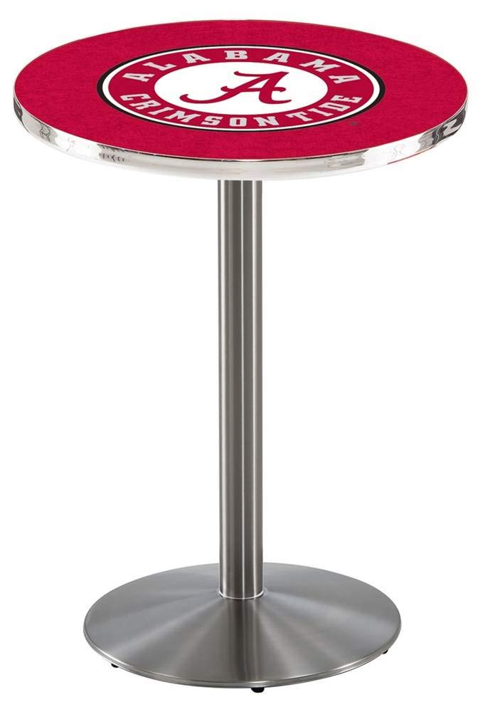 Holland Bar Stool Co. L214-36 Stainless Steel Alabama Pub Table with 36 Dia. top
