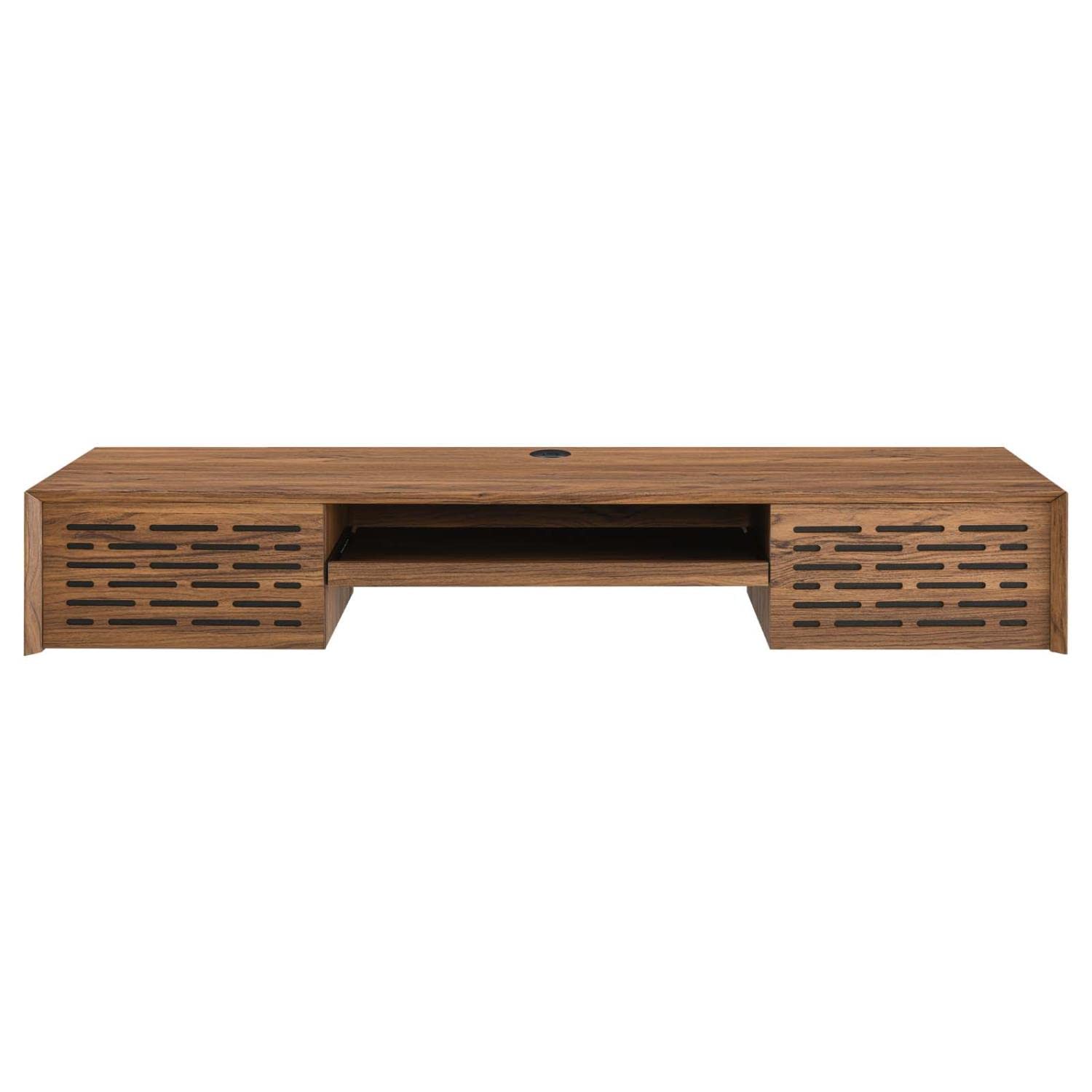 Modway Merit 60&Quot; Modern Wood Wall-Mount Design Office Desk In Walnut