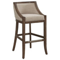 American Woodcrafters Michelle 30-Inch Stationary Warm Brown Wood Bar Stool