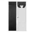 Pi Blackout French Door Curtain,Door Window Shade Privacy Thermal Insulated Long Door Curtain For Glass Door/Sliding Door/Tie Up Shade 1 Panel (W30Xl80,Black)