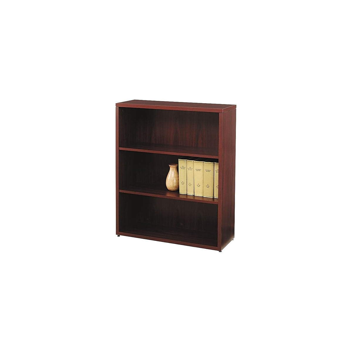 HON 10500 Series 3-Shelf Bookcase, 43 3/8-inch H x 36-inch W x 13 1/8-inch D, Mahogany (HON105533NN)