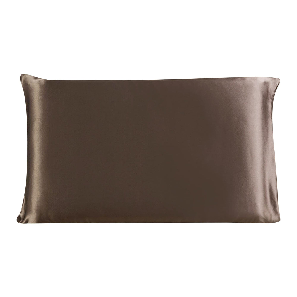 Uxcell 100% Charmeuse Pure Silk Pillowcase Pillow Case Cover For Hair & Skin 350Tc 19 Momme (1-Piece) Coffee Travel(14X20Inch)