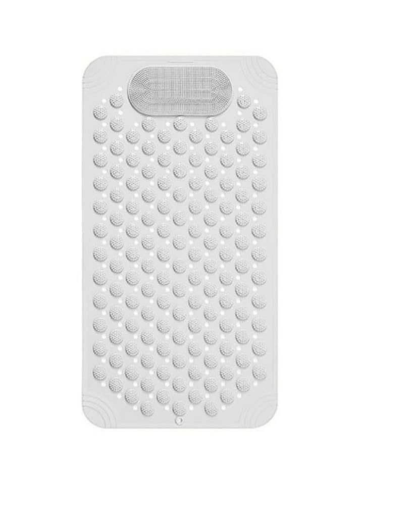 Anti Slip PVC Silicone Shower Bath Mat NonSlippery Rubber Floormat Suction Cups Drain Hole & Anti Skid Floormat for Toilet Kitc