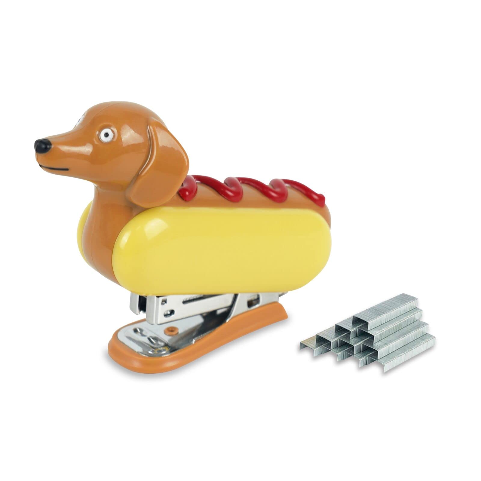 Yobro Mini Stapler For Kids Students Novelty Hotdog Desktop Stapler With 1000Pcs Staples 12 Sheets Capacity Stationery Animal St