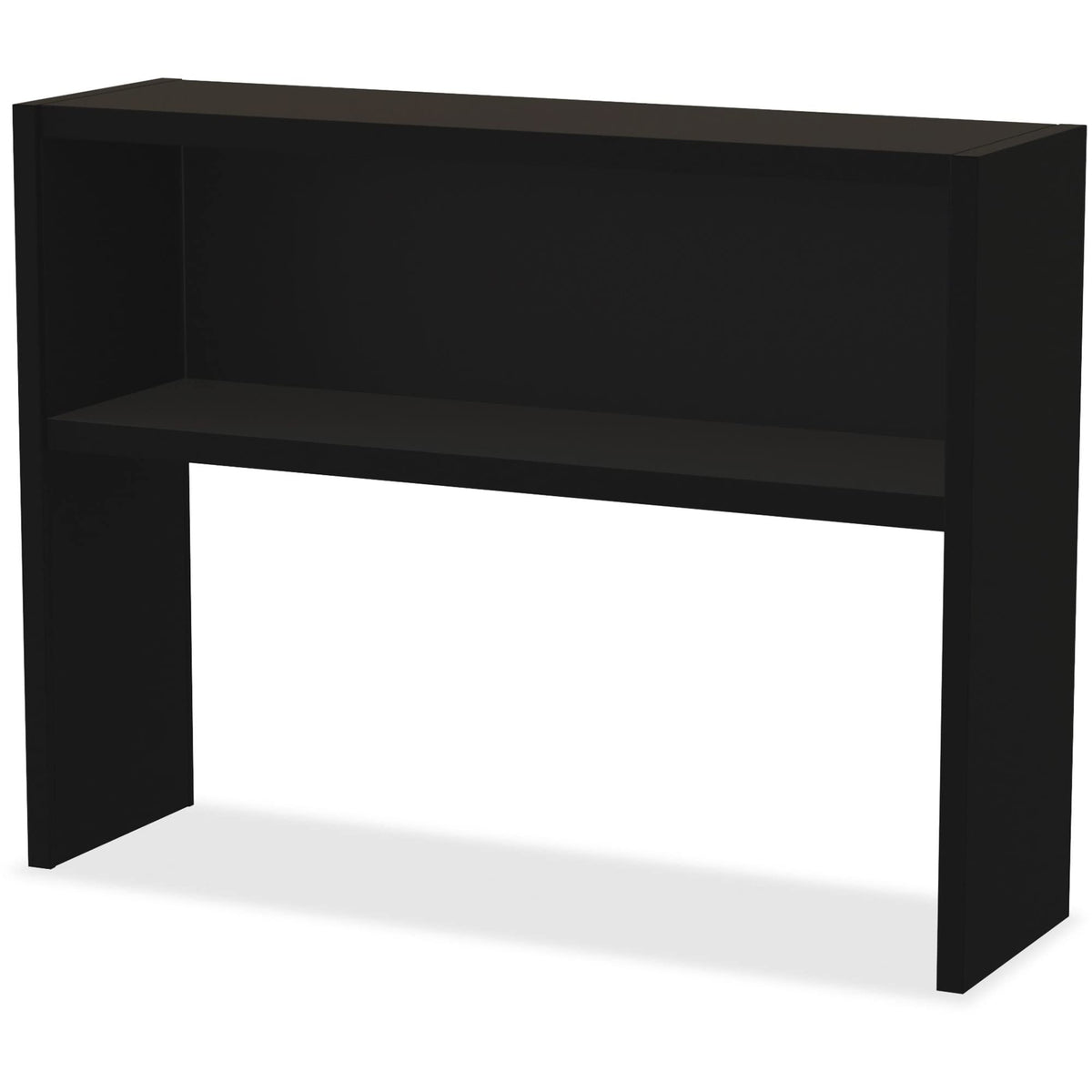 Lorell Modular Desk Series Black Stack-On Hutch