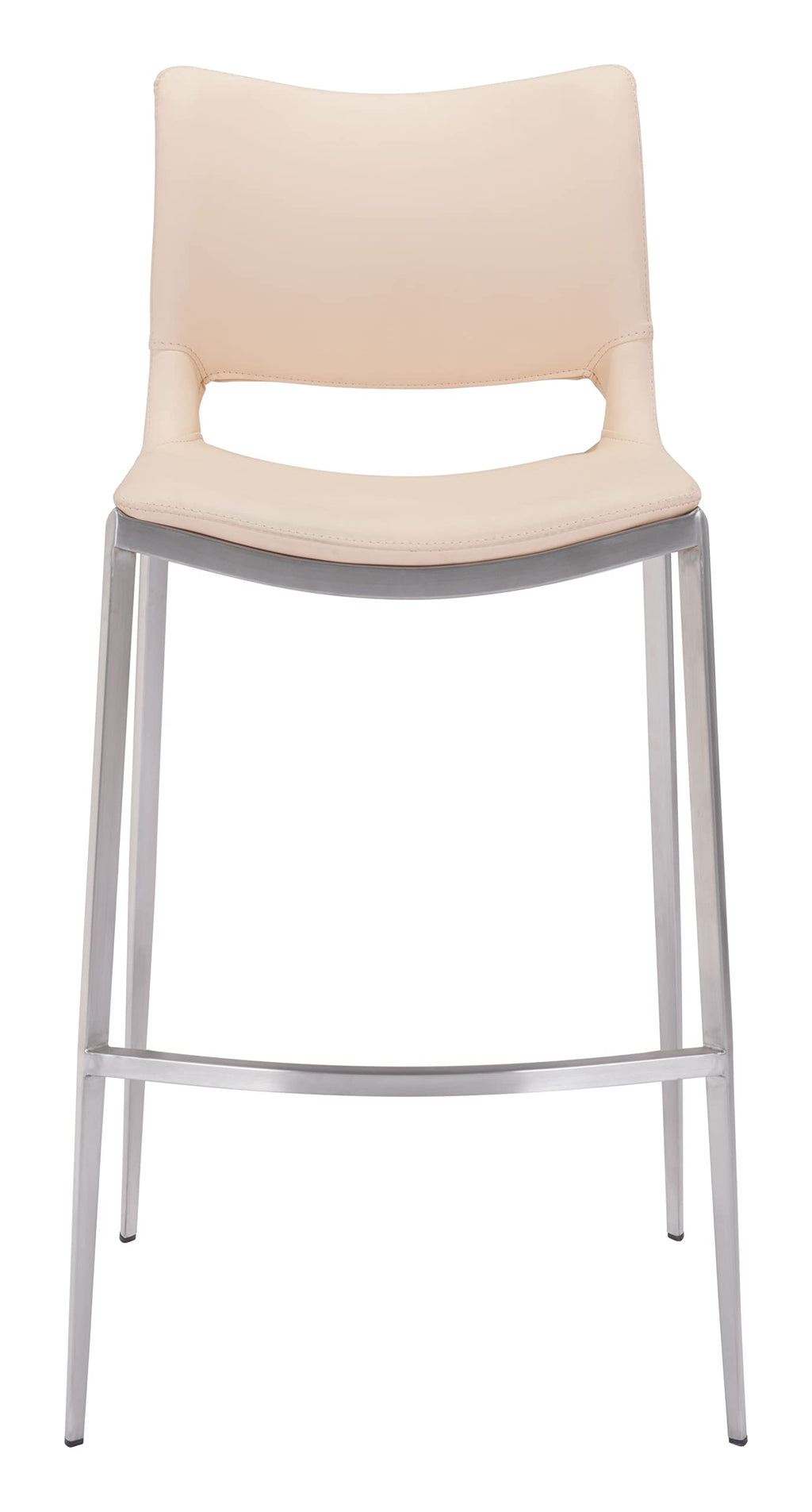 Ace Bar Chair (Set of 2) Light Pink & Silver
