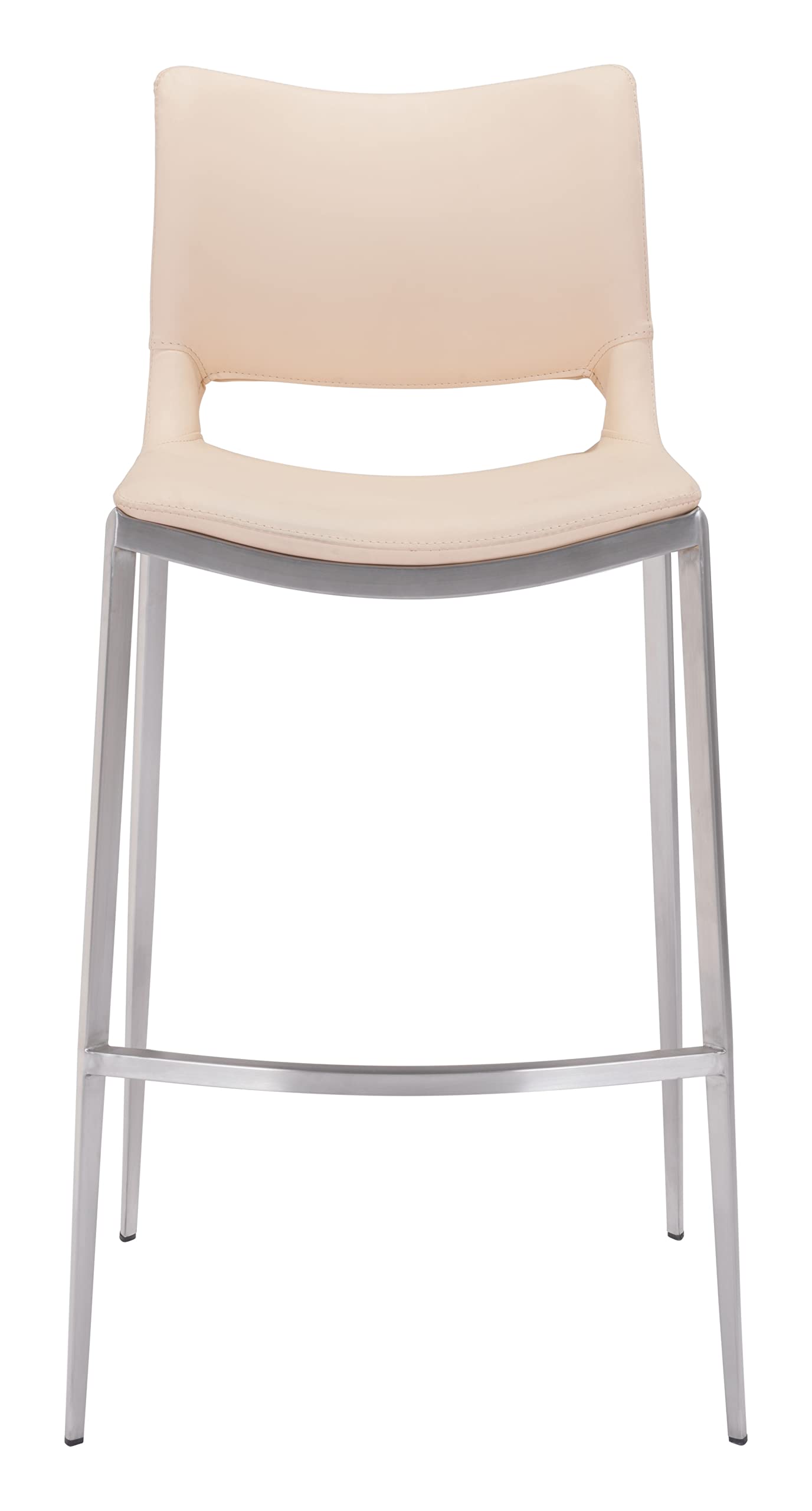 Ace Bar Chair (Set of 2) Light Pink & Silver