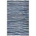 Rizzy Home Alora Decor Geneva 9' X 12' Lines Navy/Ivory Hand-Tufted Area Rug