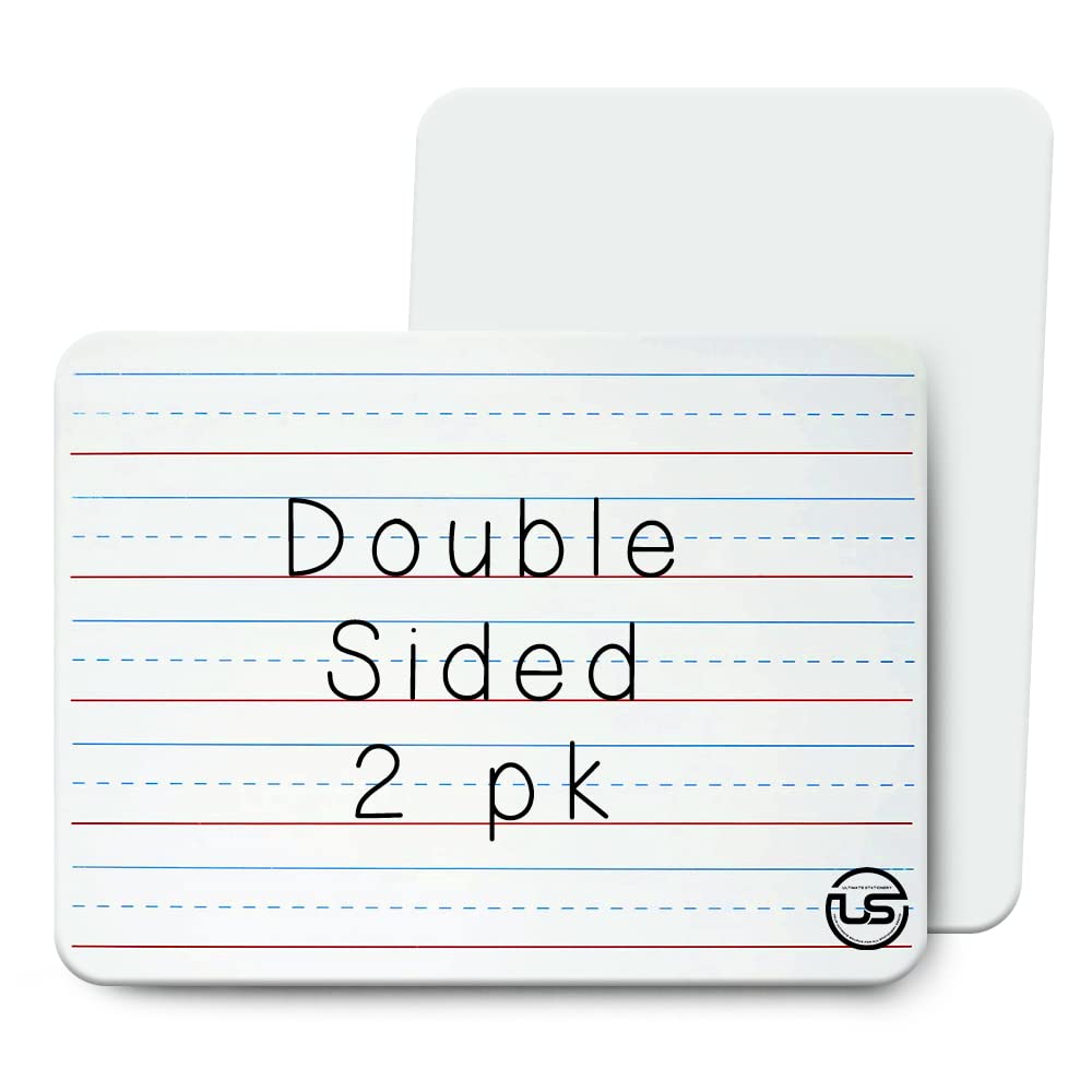 Small White Dry Erase Board For Kids 2Pk.| Double Sided Lapboard Mini Ideal Dry Erase Board Perfect For Homeschool Supplies, Off