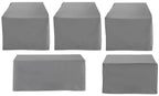 Crosley Furniture Patio Furniture Covers, Waterproof 5-Piece Cover Set for Outdoor Sectional Sofa Sets, Gray