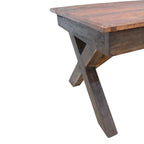 vidaXL Farmhouse-Style Coffee Table | Solid Reclaimed Wood | Sturdy, Rustic and Unique | Easy Assembly, 43.3"x23.6"x17.7" – Rectangular Living Room Centerpiece