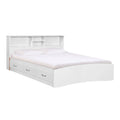 Better Home Products California Wooden Queen Captains Bed in White
