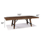 Carefree Home Furnishings River, 42 x 80-102" Trestle, Brown Standard Dining Tables, Weathered Saddle