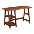 Convenience Concepts Designs2Go Trestle Desk with Shelves, 47, Cherry