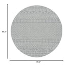 Safavieh Courtyard Collection 7'1' Round Grey/Black Cy8235 Indoor/ Outside Waterproof Easy Cleansingpatio Backyard Mudroom Area Mat