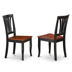 East West Furniture Amav5-Bch-W 5 Piece Modern Dining Table Set Includes A Round Kitchen Table With Pedestal And 4 Dining Chairs, 36X36 Inch, Black & Cherry
