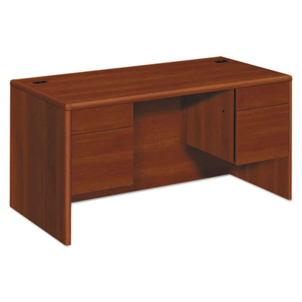 Hon 10771Co 10700 Series Desk, 3/4 Height Double Pedestals, 60W X 30D X 29 1/2H, Cognac