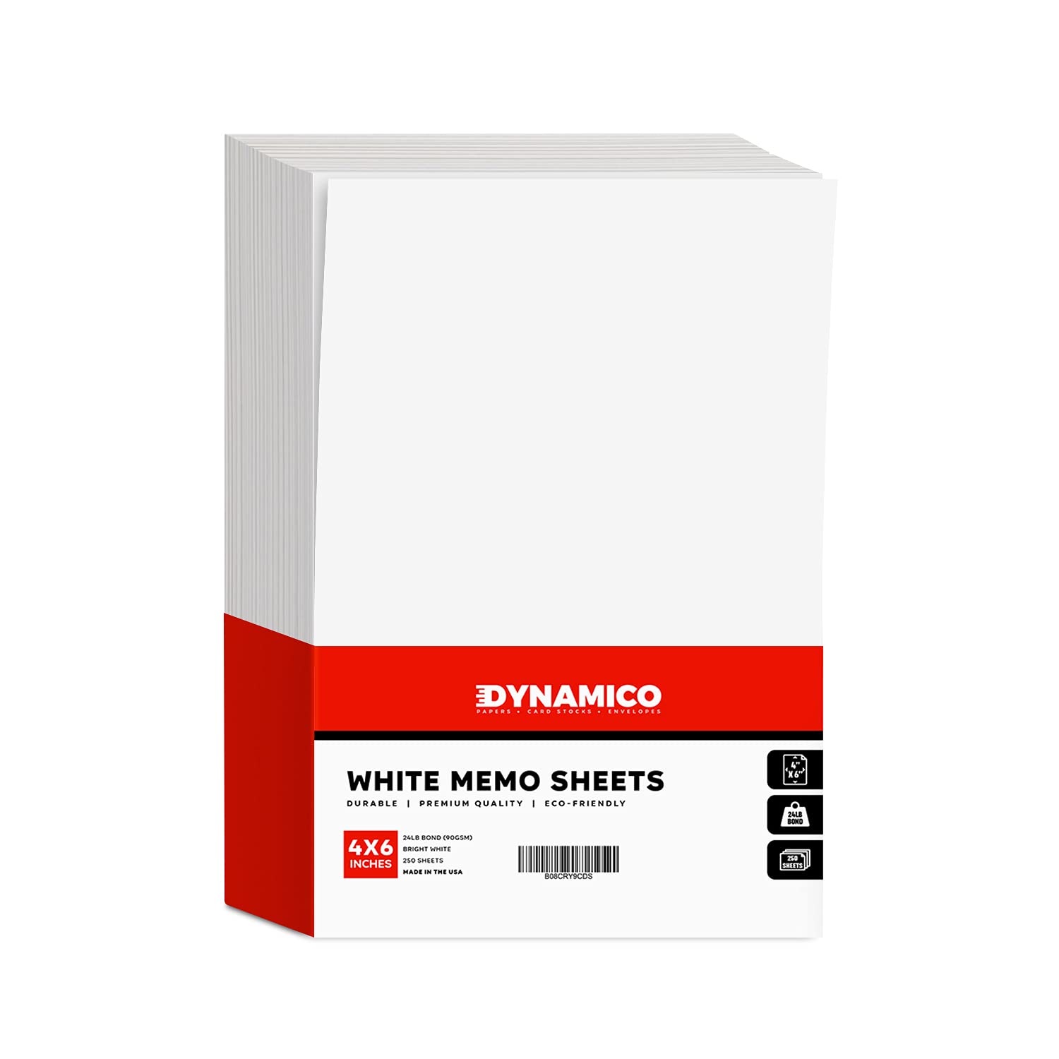 White Memo Sheets Paper - Perfect For Quick Notes, To-Do Lists And Reminders For School, Office And Business | 4 X 6 Inches | 24
