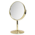 Schliersee Gold Magnifying Vanity Makeup Mirror, 1X/3X Double Sided Swivel Magnification Standing Desk Mirror, 7 Inch