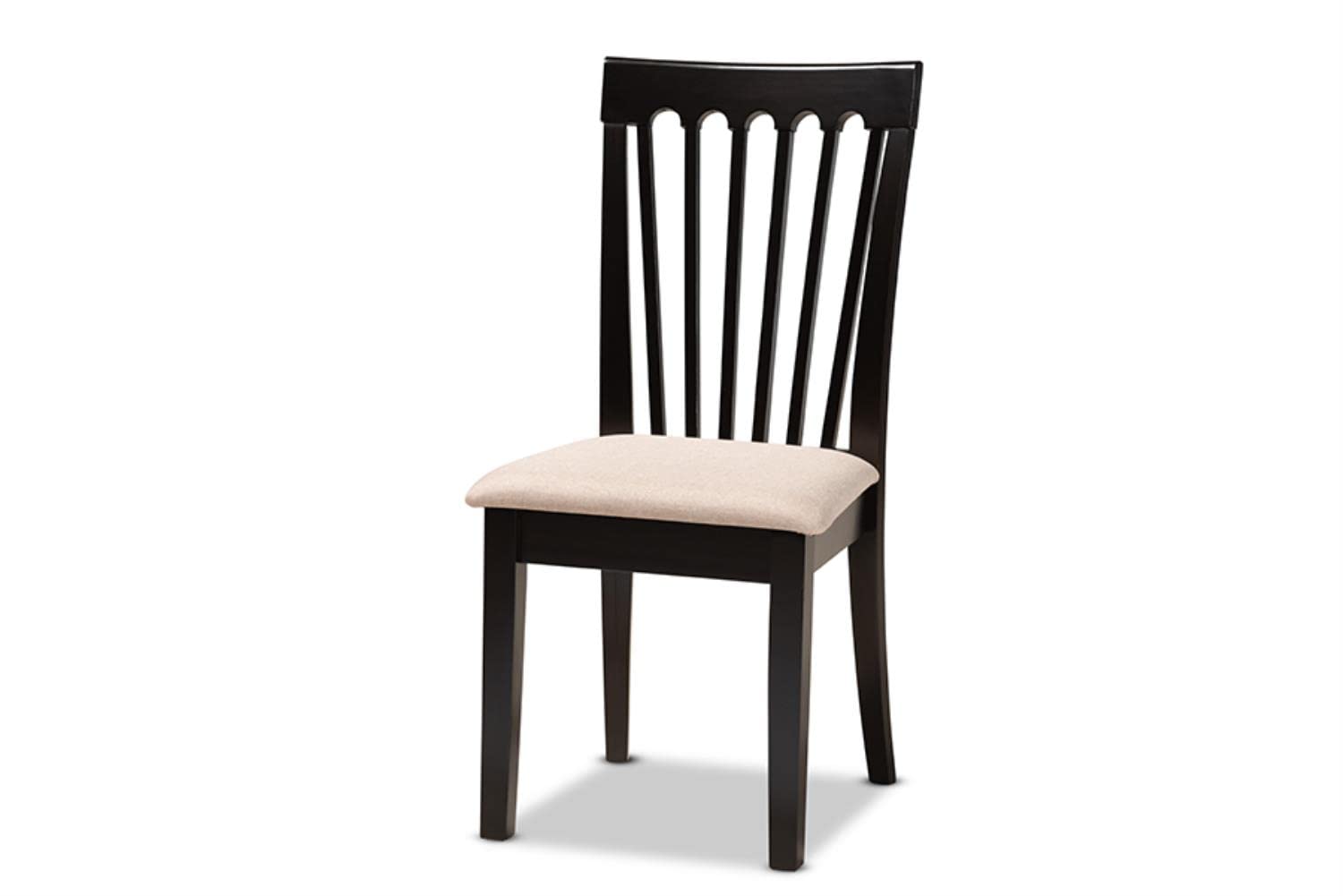 Baxton Studio Modern Sand and Dark Brown 7-Piece Dining Set