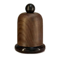 Makidar Toothpicks Holder Stainless Steel Modern Toothpick Dispenser (Walnut-colored)