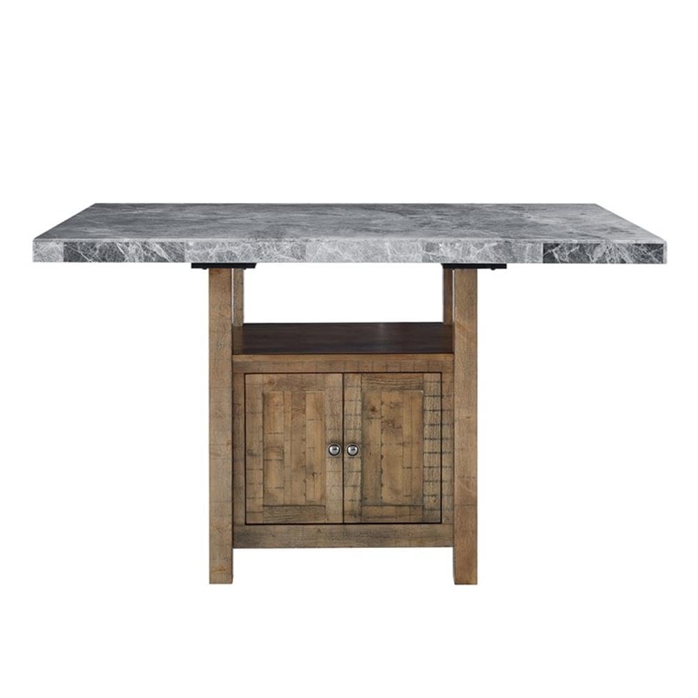 Steve Silver Grayson Gray Marble Counter 8-Piece Dining Set
