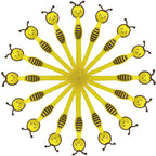 Ronyoung 22Pcs Gel Pens Cartoon Bee Ink Gel Pens Fine Point Roller Marker Pens Signature Pens Bee Party Favors Gfts