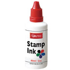 Veltec S-81 Premium Stamp Refill Ink For Self-Inking And Rubber Stamp Pads - 2 Oz (Red)