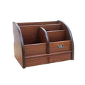Wood Remote Control Storage Box With Slender Drawer For Home & Office Desk Organizer Pen/Pencil Holder Makeup And Other Small It