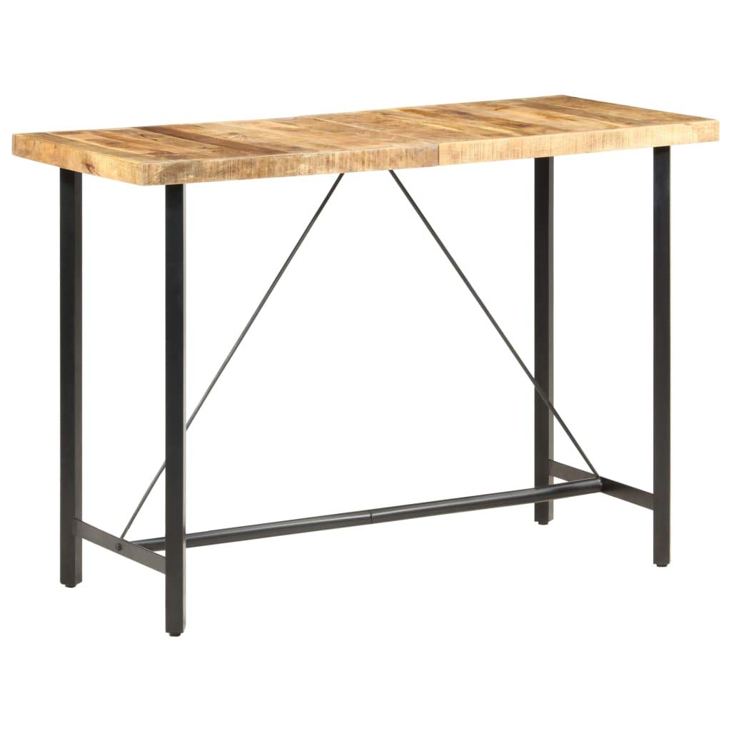 vidaXL Bar Table 59.1&quot;x27.6&quot;x42.1&quot; Rough Mango Wood