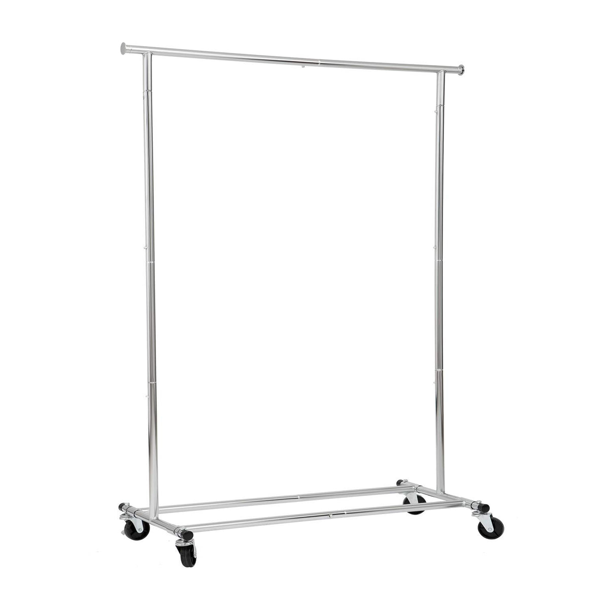 DRM Folding/Collapsible Clothing/Garment Rack,250 lbs HeavyDuty Rolling Clothes Organizer Rack,Chrome