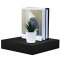 Welland 9 1/4 Inch Black Mission Floating Shelves For Wall, Bathroom Wall Mount Shelves, Wood Modern Display Shelves, Book Shelves,For Bedroom,Living Room And Kitchen